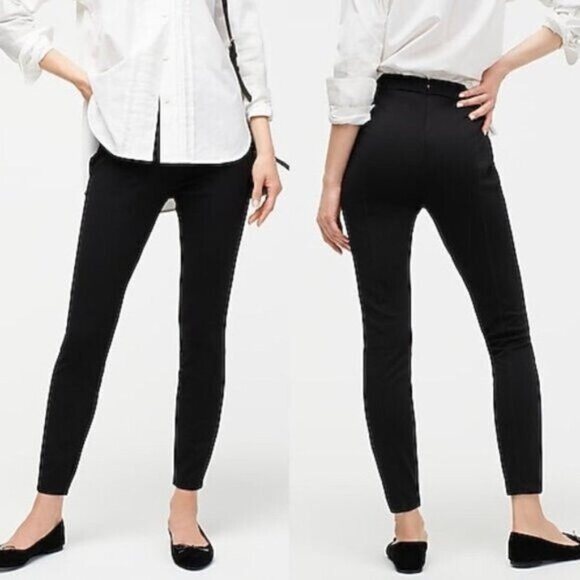 J Crew Pixie Ponte Pants Womens 4R Skinny Ankle Pull-On Zip Back Stretch Legging - Picture 1 of 11